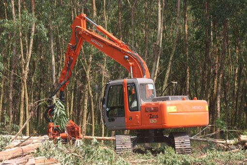 照片：日立建机助中国林业机械化 首套林业机荣登中国
